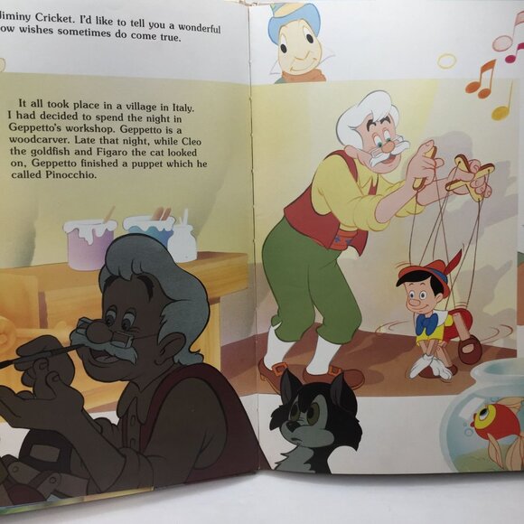 Vintage Lot 2 Kid Books Wonderful World Disney Classics The Aristocats Pinocchio - Picture 3 of 13